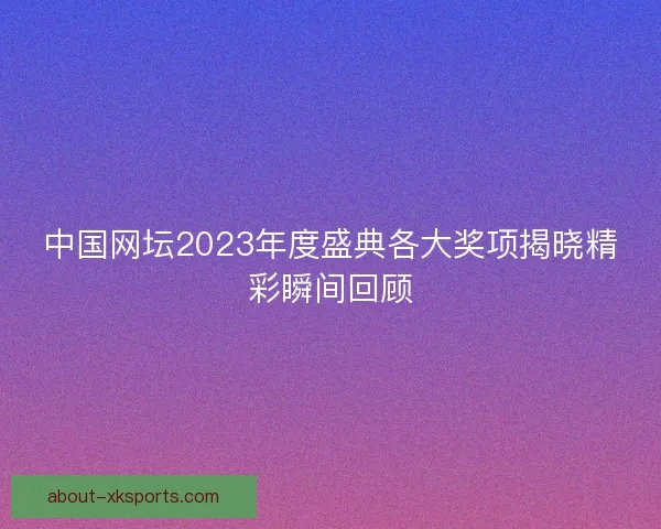 中国网坛2023年度盛典各大奖项揭晓精彩瞬间回顾