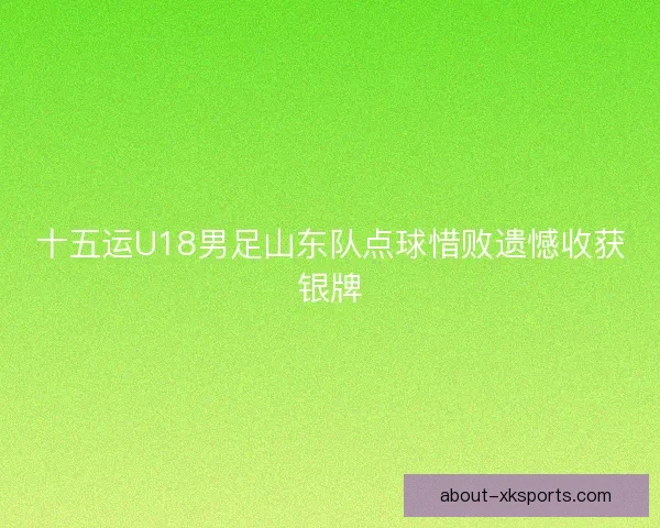 十五运U18男足山东队点球惜败遗憾收获银牌